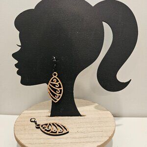 Brand New wood earrings item #103b